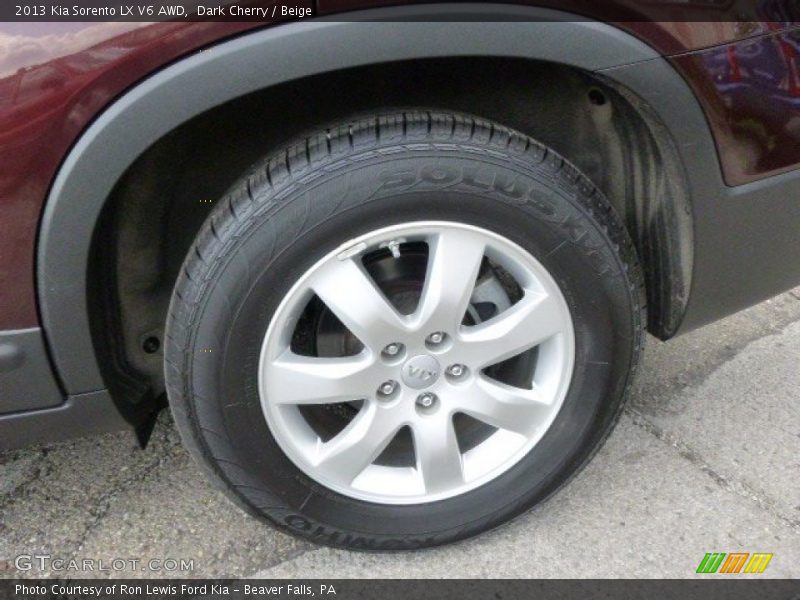 Dark Cherry / Beige 2013 Kia Sorento LX V6 AWD