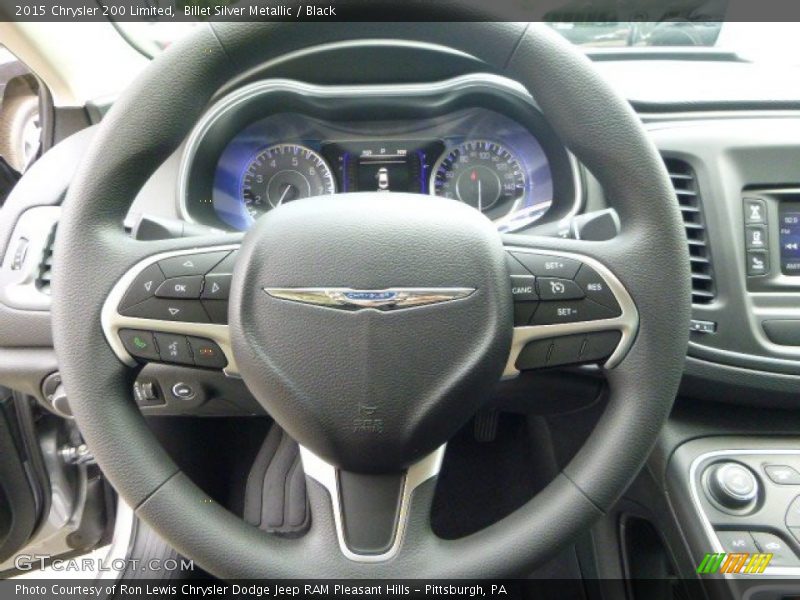 Billet Silver Metallic / Black 2015 Chrysler 200 Limited