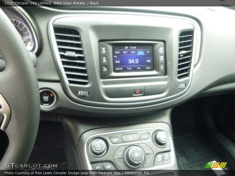 Billet Silver Metallic / Black 2015 Chrysler 200 Limited