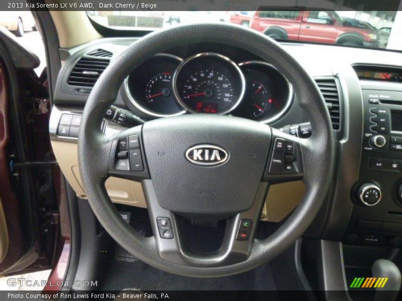 Dark Cherry / Beige 2013 Kia Sorento LX V6 AWD