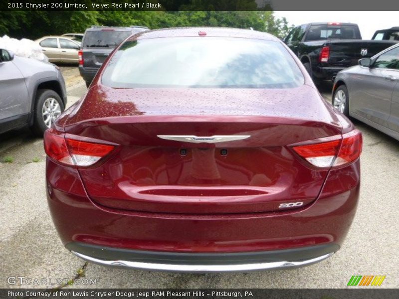 Velvet Red Pearl / Black 2015 Chrysler 200 Limited
