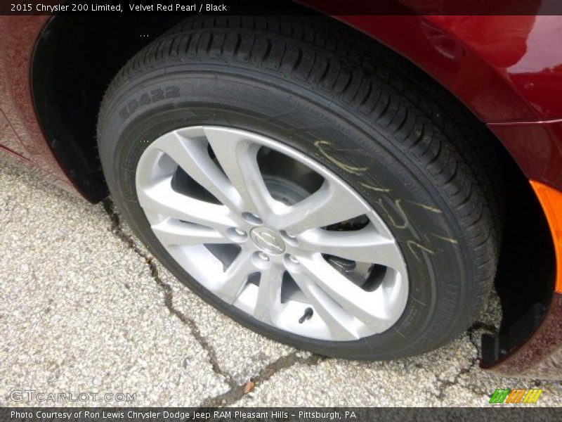 Velvet Red Pearl / Black 2015 Chrysler 200 Limited