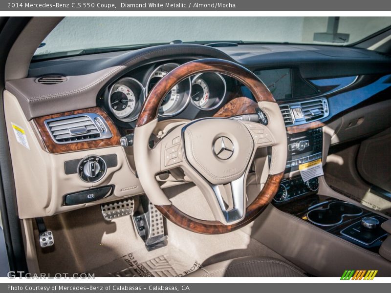 Diamond White Metallic / Almond/Mocha 2014 Mercedes-Benz CLS 550 Coupe