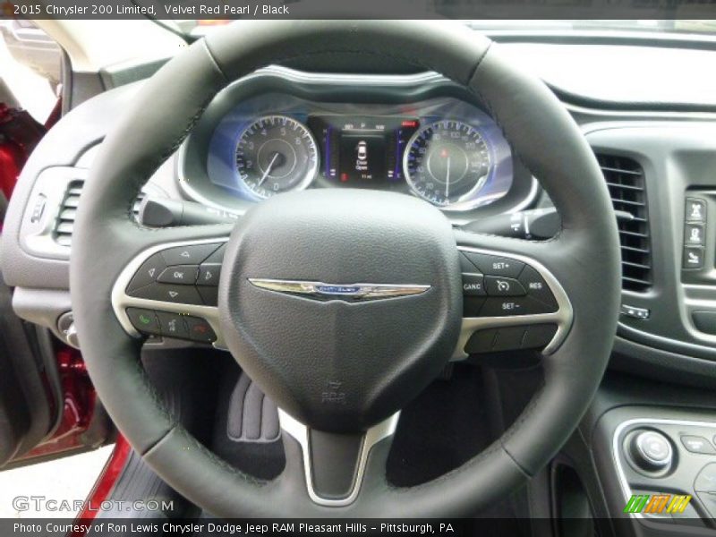 Velvet Red Pearl / Black 2015 Chrysler 200 Limited