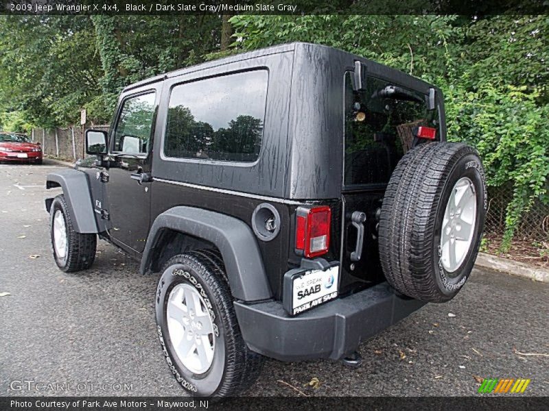 Black / Dark Slate Gray/Medium Slate Gray 2009 Jeep Wrangler X 4x4