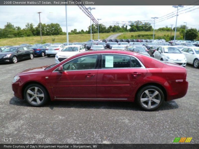 Red Jewel Tint Coat / Ebony 2008 Chevrolet Malibu LT Sedan