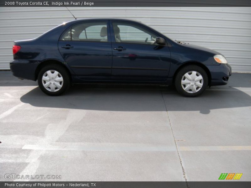 Indigo Ink Pearl / Beige 2008 Toyota Corolla CE
