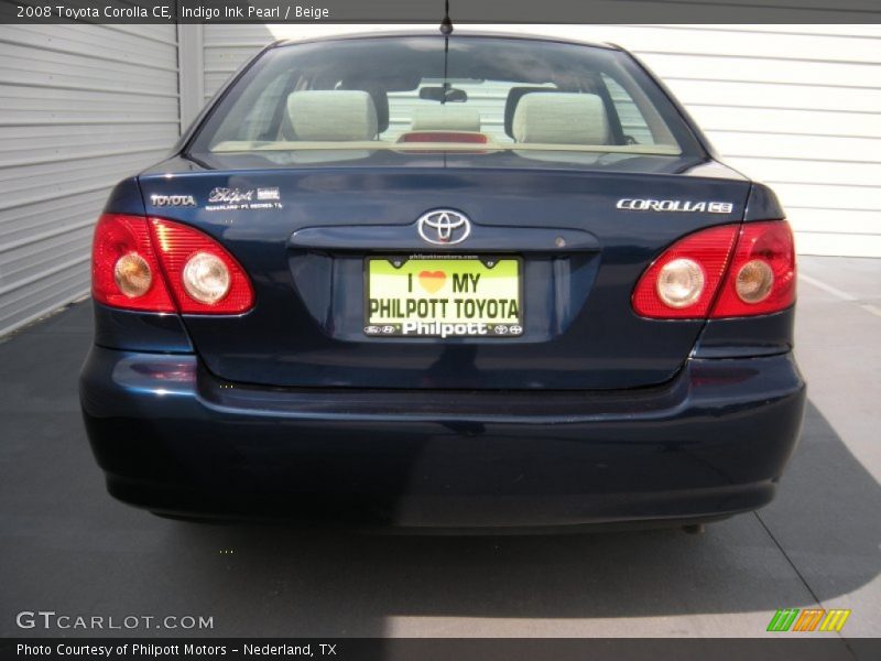 Indigo Ink Pearl / Beige 2008 Toyota Corolla CE