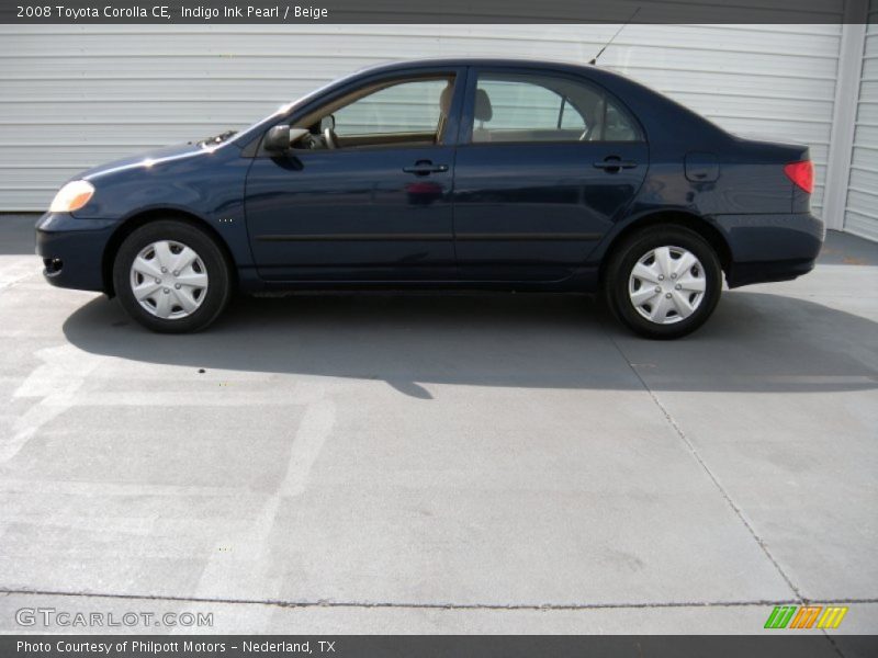 Indigo Ink Pearl / Beige 2008 Toyota Corolla CE