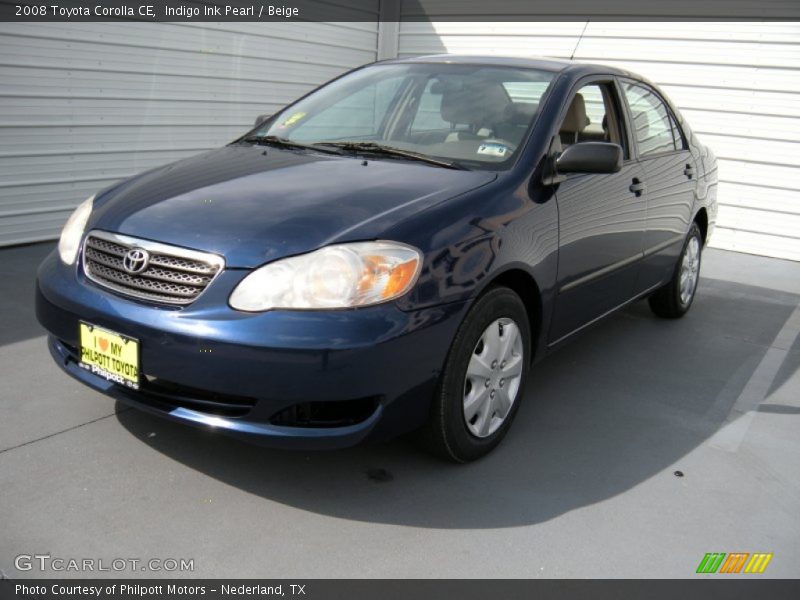 Indigo Ink Pearl / Beige 2008 Toyota Corolla CE