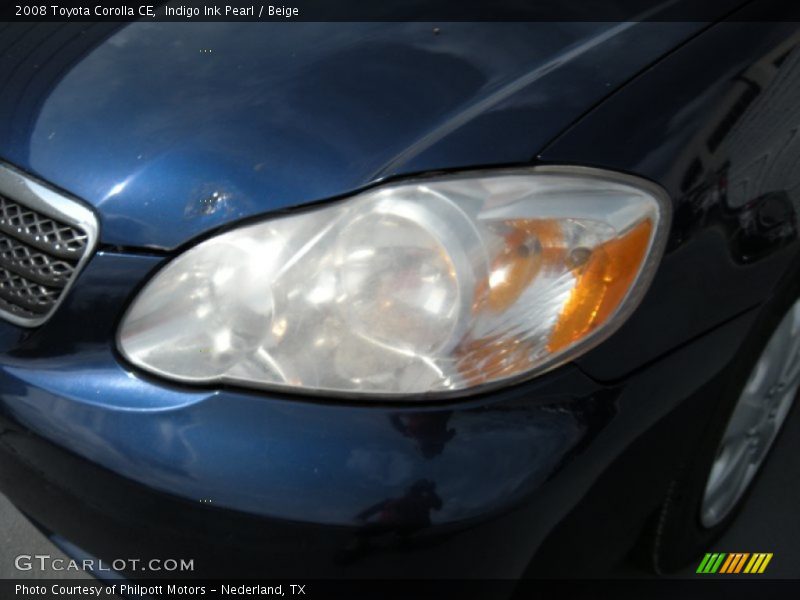 Indigo Ink Pearl / Beige 2008 Toyota Corolla CE