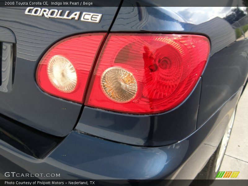 Indigo Ink Pearl / Beige 2008 Toyota Corolla CE