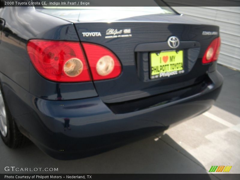Indigo Ink Pearl / Beige 2008 Toyota Corolla CE