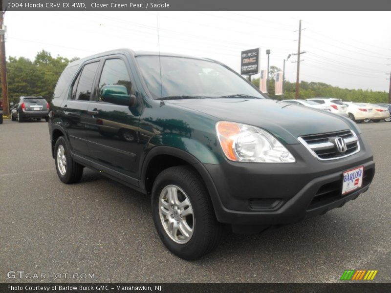 Clover Green Pearl / Saddle 2004 Honda CR-V EX 4WD