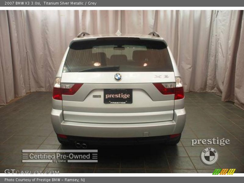 Titanium Silver Metallic / Grey 2007 BMW X3 3.0si