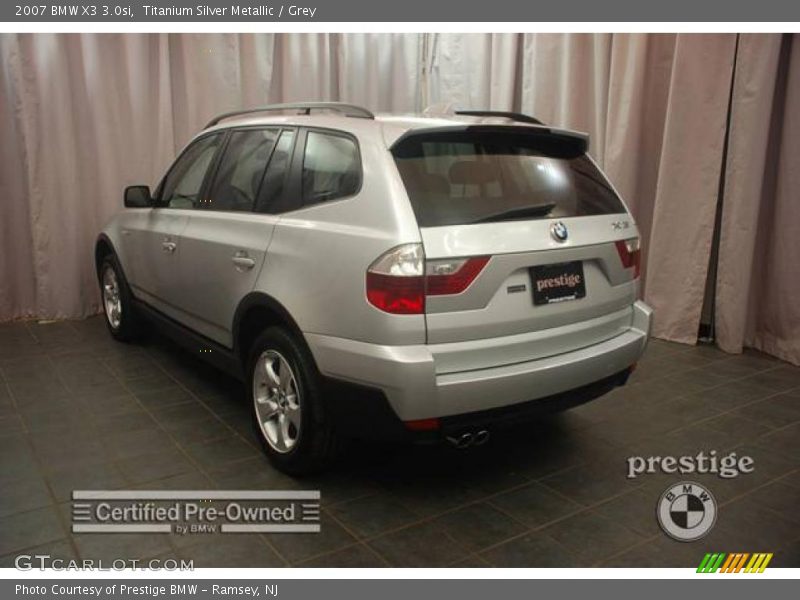 Titanium Silver Metallic / Grey 2007 BMW X3 3.0si