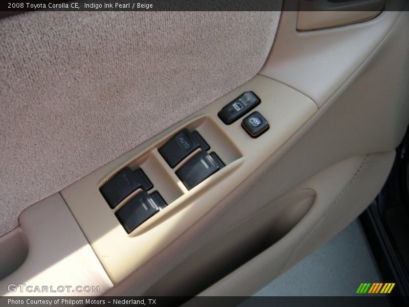 Indigo Ink Pearl / Beige 2008 Toyota Corolla CE