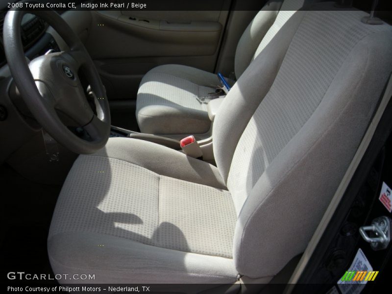 Indigo Ink Pearl / Beige 2008 Toyota Corolla CE