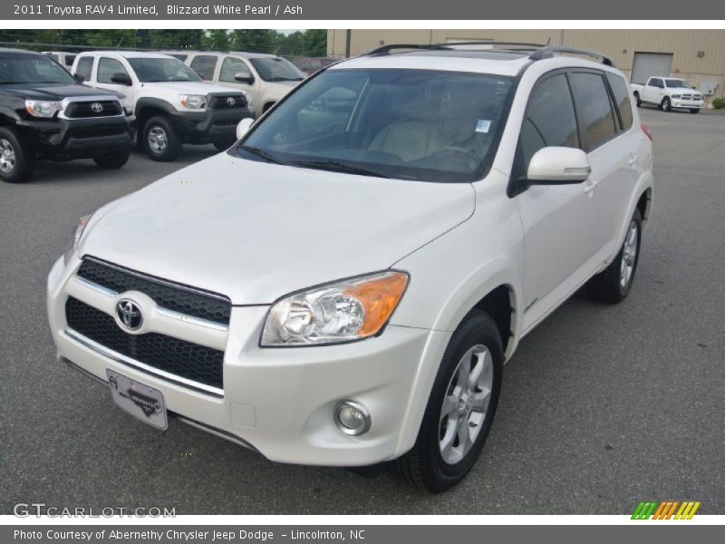 Blizzard White Pearl / Ash 2011 Toyota RAV4 Limited