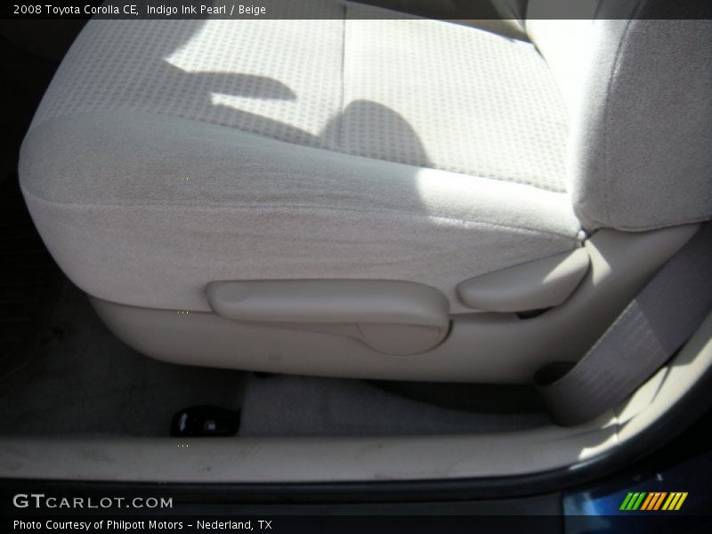 Indigo Ink Pearl / Beige 2008 Toyota Corolla CE