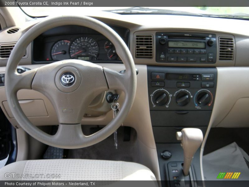 Indigo Ink Pearl / Beige 2008 Toyota Corolla CE
