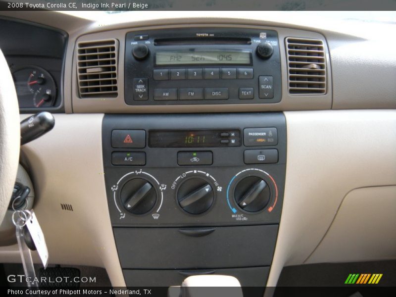 Indigo Ink Pearl / Beige 2008 Toyota Corolla CE