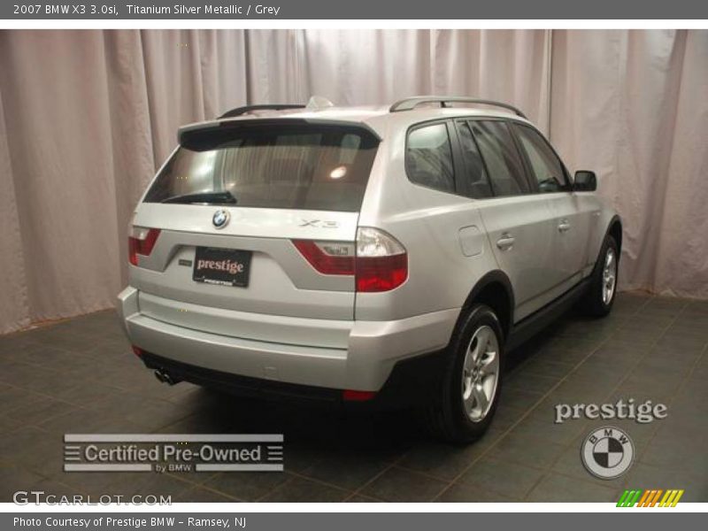 Titanium Silver Metallic / Grey 2007 BMW X3 3.0si