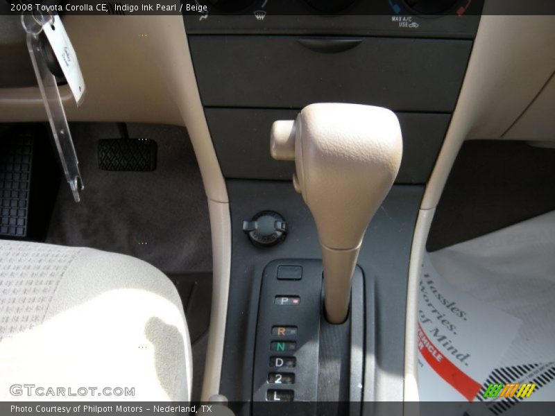Indigo Ink Pearl / Beige 2008 Toyota Corolla CE