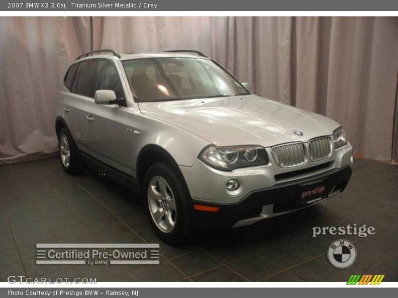 Titanium Silver Metallic / Grey 2007 BMW X3 3.0si