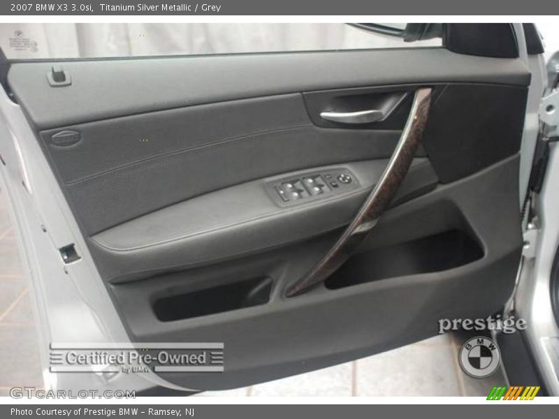 Titanium Silver Metallic / Grey 2007 BMW X3 3.0si