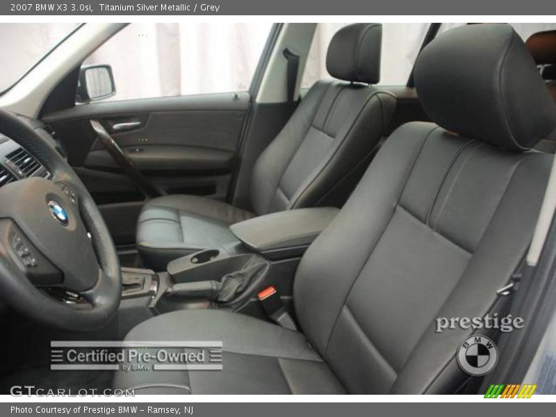 Titanium Silver Metallic / Grey 2007 BMW X3 3.0si