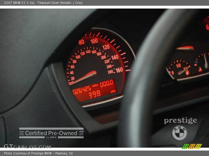 Titanium Silver Metallic / Grey 2007 BMW X3 3.0si