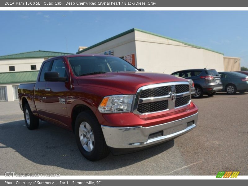 Deep Cherry Red Crystal Pearl / Black/Diesel Gray 2014 Ram 1500 SLT Quad Cab