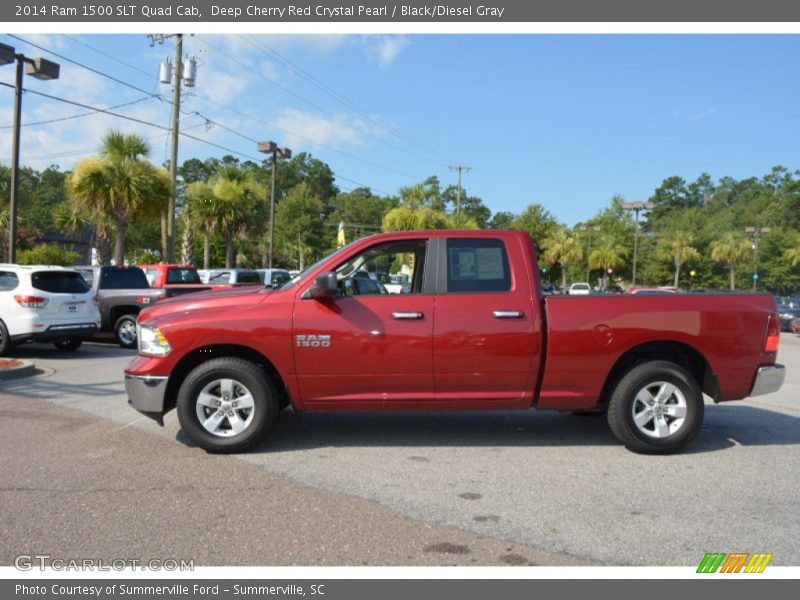 Deep Cherry Red Crystal Pearl / Black/Diesel Gray 2014 Ram 1500 SLT Quad Cab