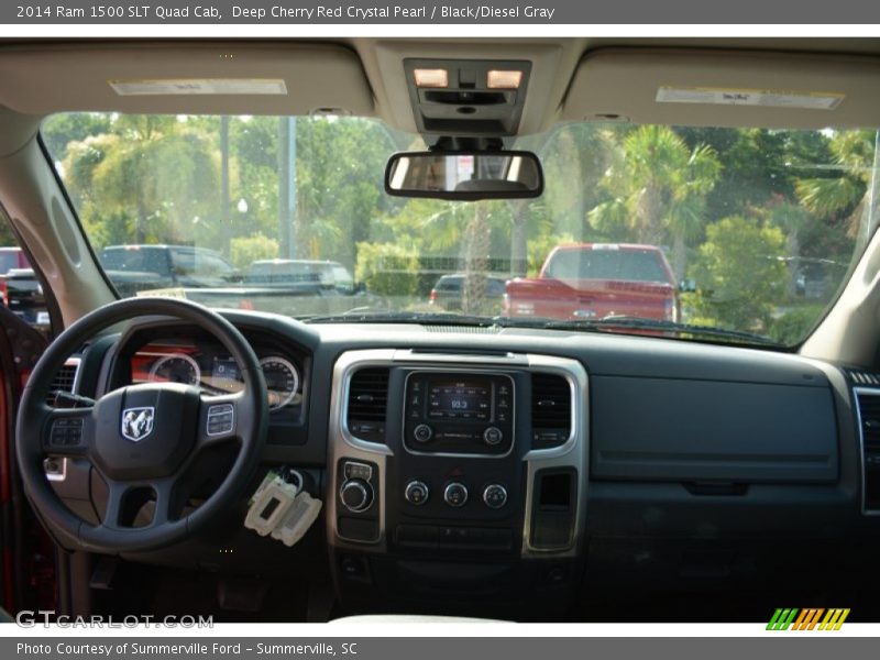 Deep Cherry Red Crystal Pearl / Black/Diesel Gray 2014 Ram 1500 SLT Quad Cab