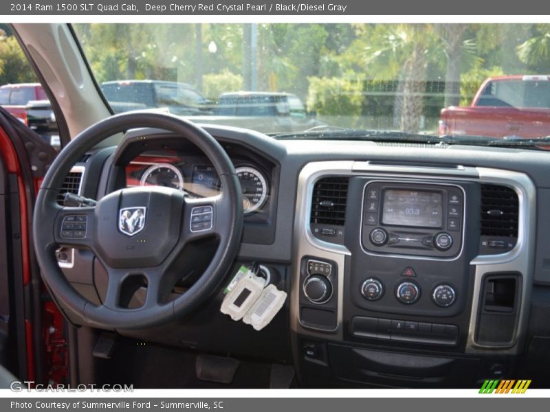Deep Cherry Red Crystal Pearl / Black/Diesel Gray 2014 Ram 1500 SLT Quad Cab