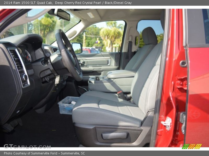 Deep Cherry Red Crystal Pearl / Black/Diesel Gray 2014 Ram 1500 SLT Quad Cab