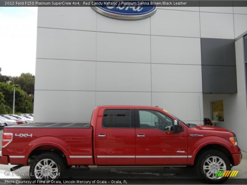 Red Candy Metallic / Platinum Sienna Brown/Black Leather 2012 Ford F150 Platinum SuperCrew 4x4