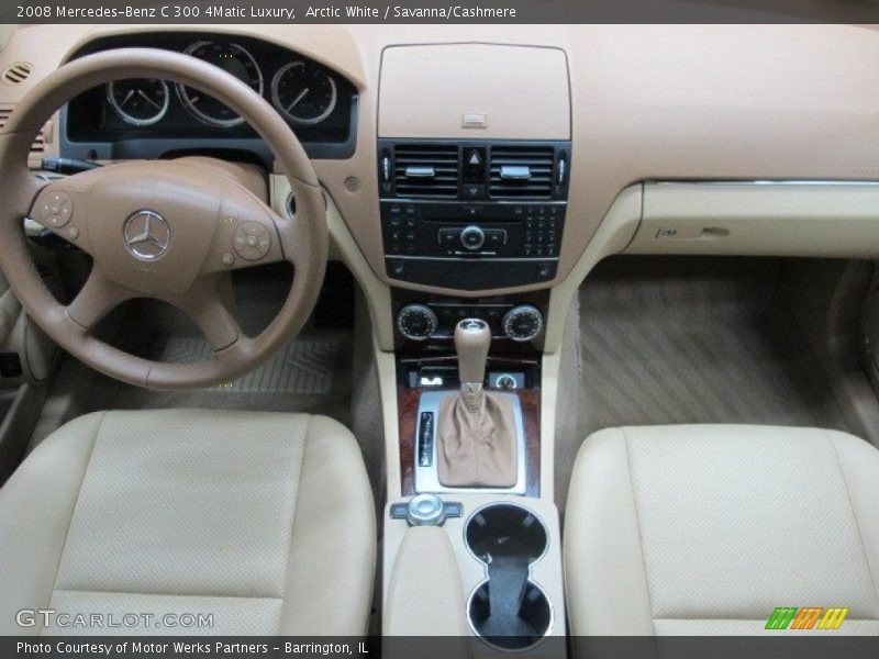 Arctic White / Savanna/Cashmere 2008 Mercedes-Benz C 300 4Matic Luxury