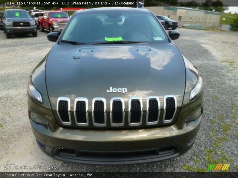ECO Green Pearl / Iceland - Black/Iceland Gray 2014 Jeep Cherokee Sport 4x4
