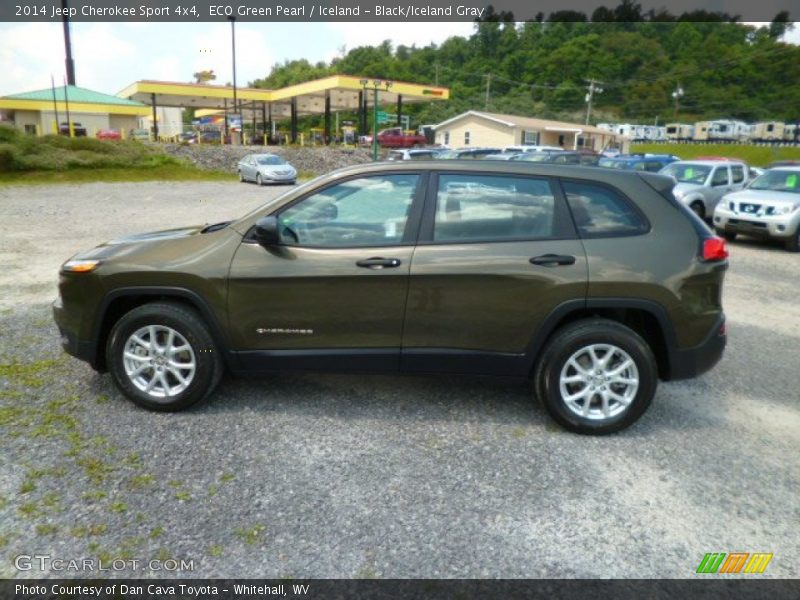 ECO Green Pearl / Iceland - Black/Iceland Gray 2014 Jeep Cherokee Sport 4x4