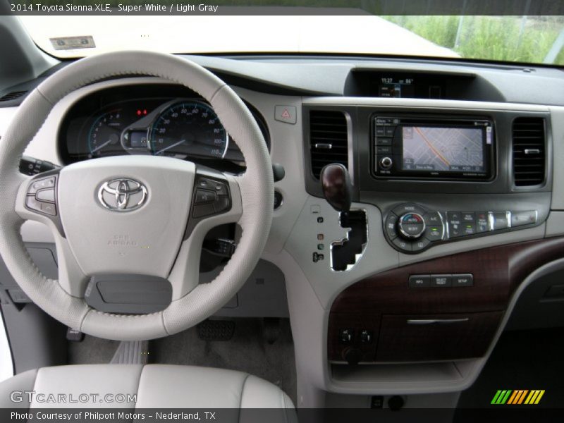 Super White / Light Gray 2014 Toyota Sienna XLE