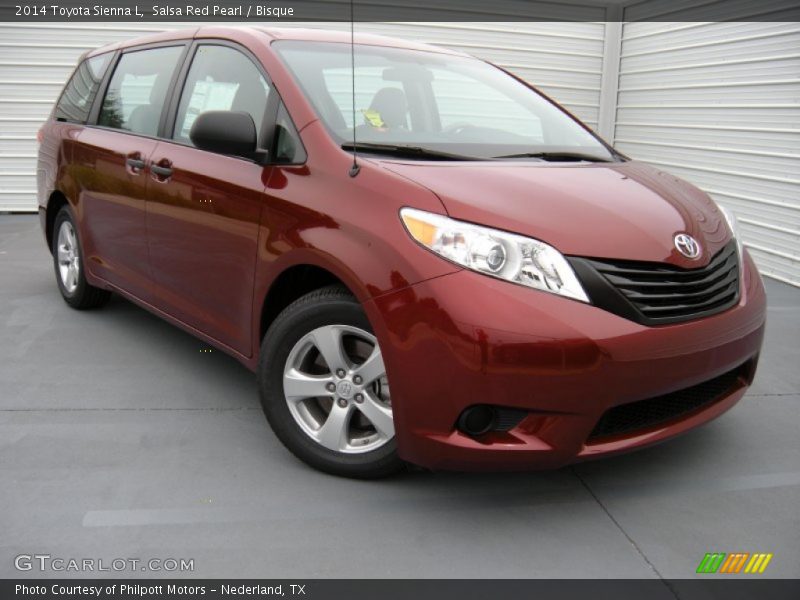 Salsa Red Pearl / Bisque 2014 Toyota Sienna L