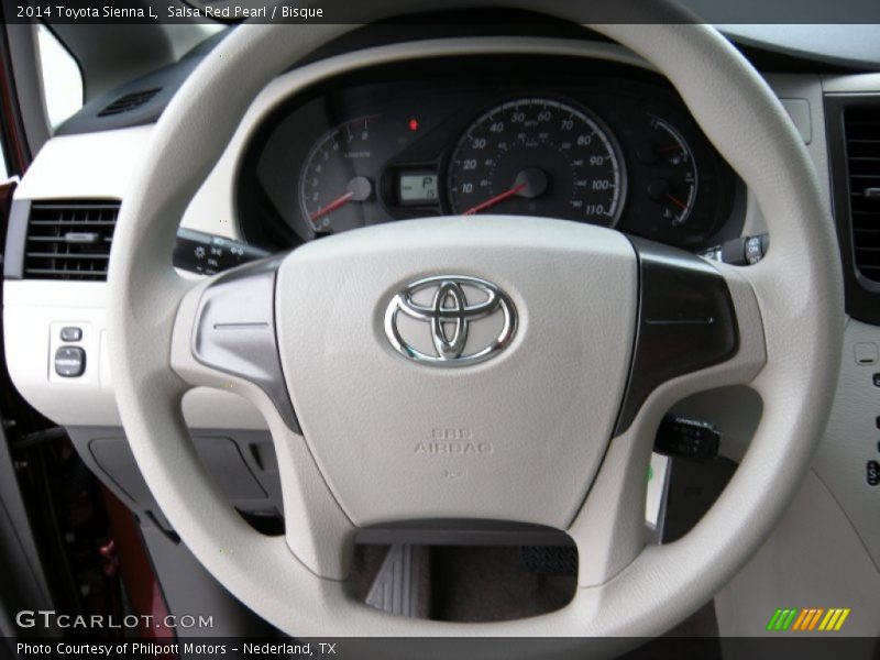 Salsa Red Pearl / Bisque 2014 Toyota Sienna L