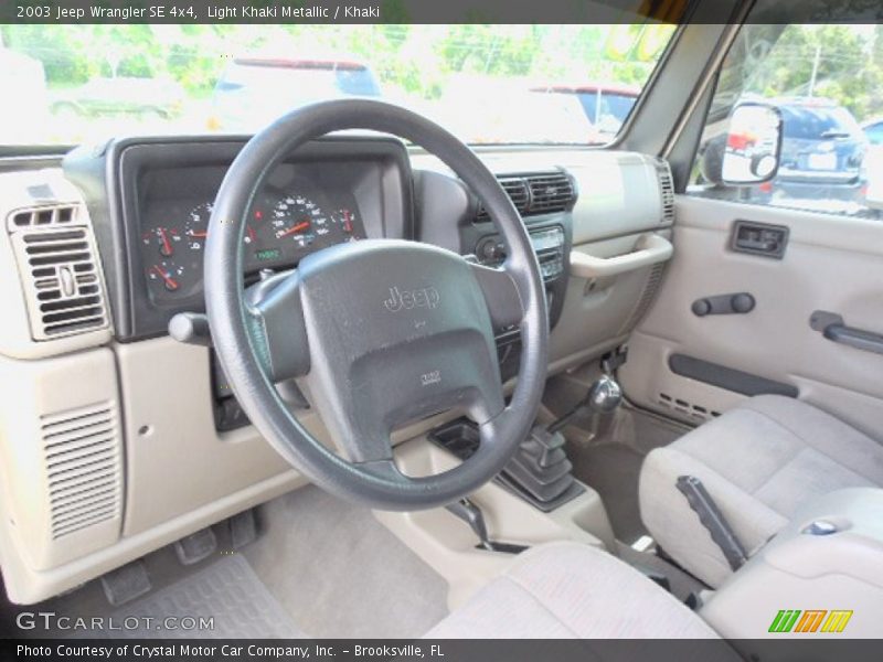 Light Khaki Metallic / Khaki 2003 Jeep Wrangler SE 4x4