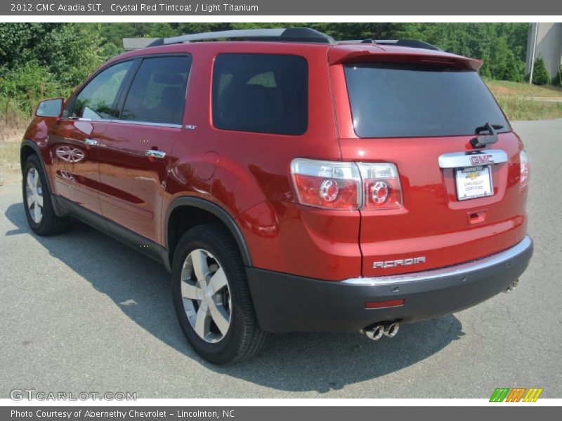 Crystal Red Tintcoat / Light Titanium 2012 GMC Acadia SLT