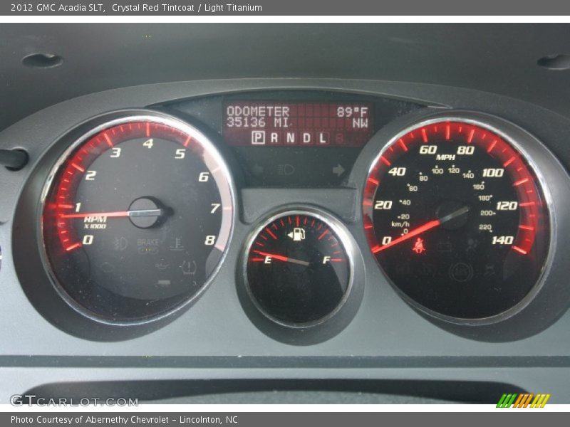 Crystal Red Tintcoat / Light Titanium 2012 GMC Acadia SLT