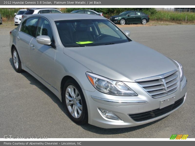 Platinum Silver Metallic / Jet Black 2012 Hyundai Genesis 3.8 Sedan