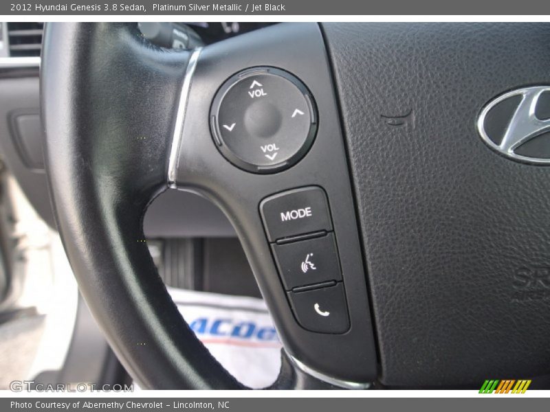 Platinum Silver Metallic / Jet Black 2012 Hyundai Genesis 3.8 Sedan