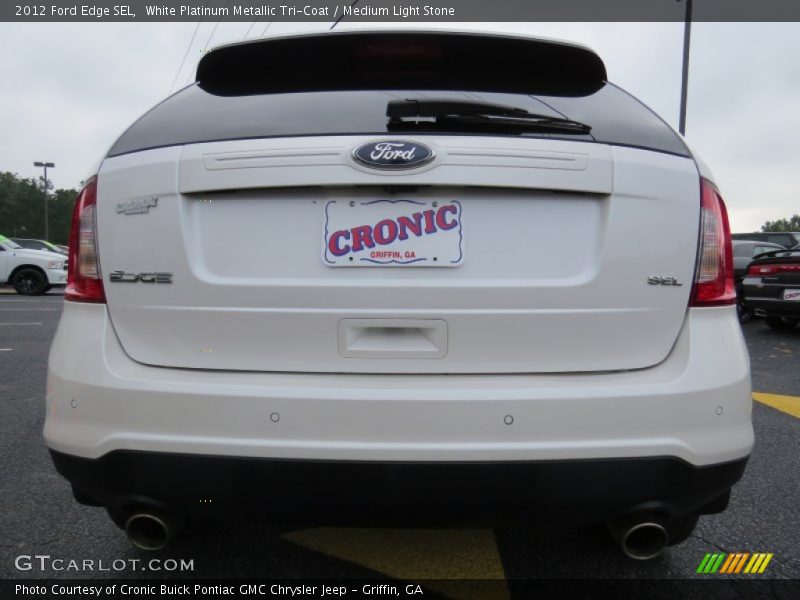 White Platinum Metallic Tri-Coat / Medium Light Stone 2012 Ford Edge SEL